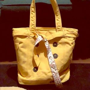 Yellow pocket galore technology bag